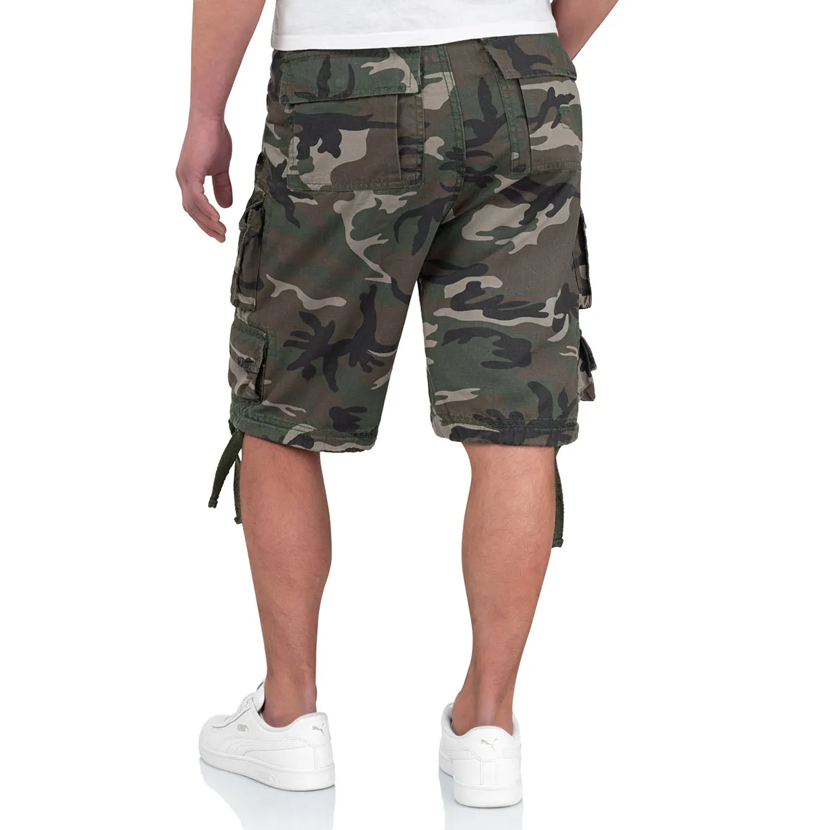 Surplus Division Shorts Woodland Camo