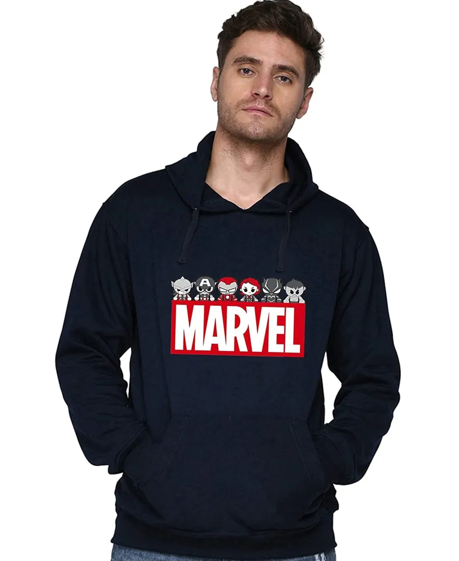 SXV STYLE Unisex Printed Hoodie : Marvel