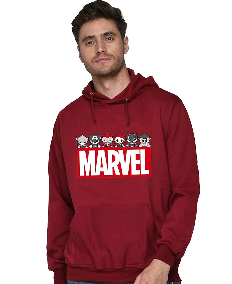 SXV STYLE Unisex Printed Hoodie : Marvel