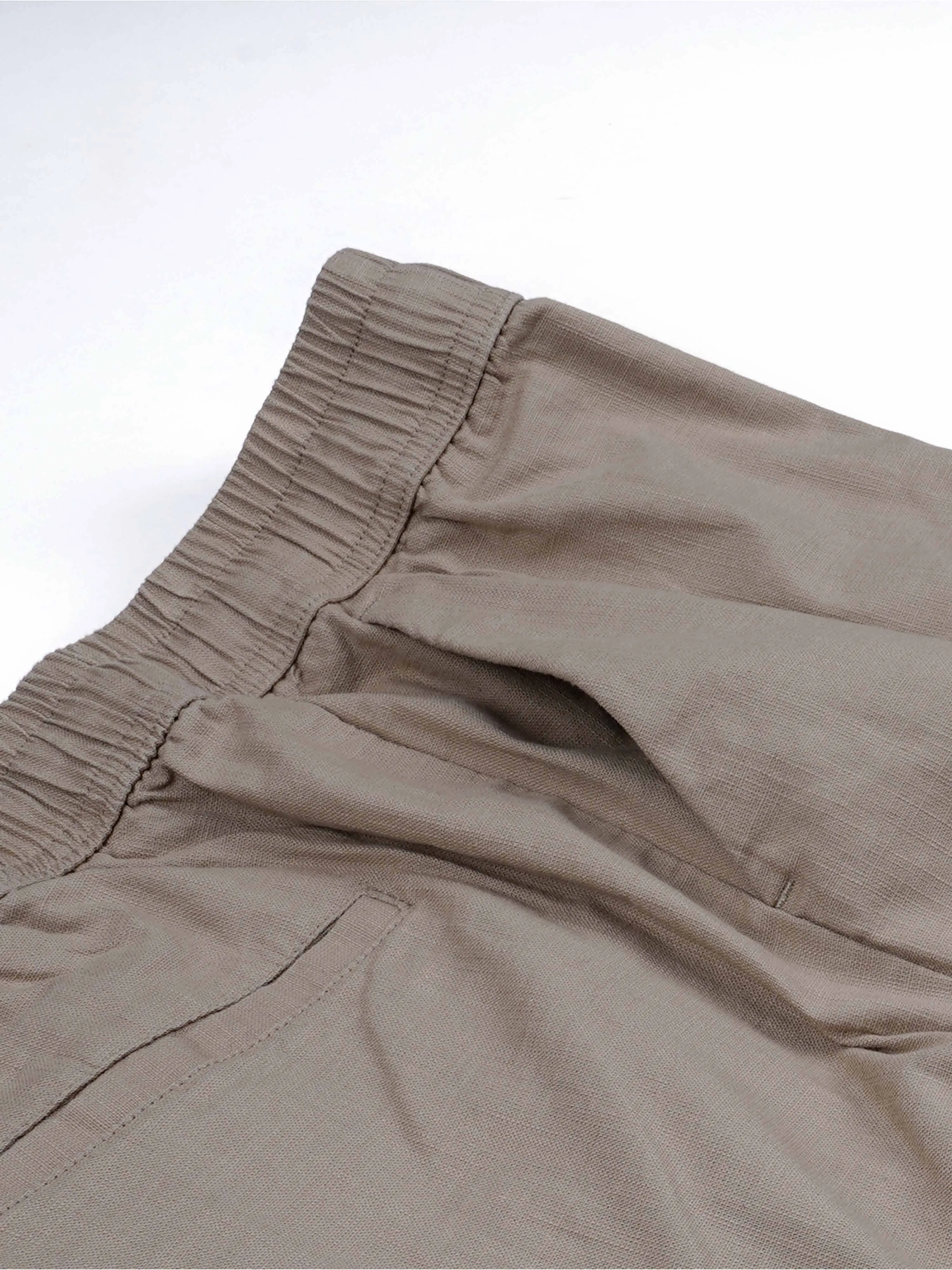 Textured Relaxed Flexiwaist Khaki Cargo