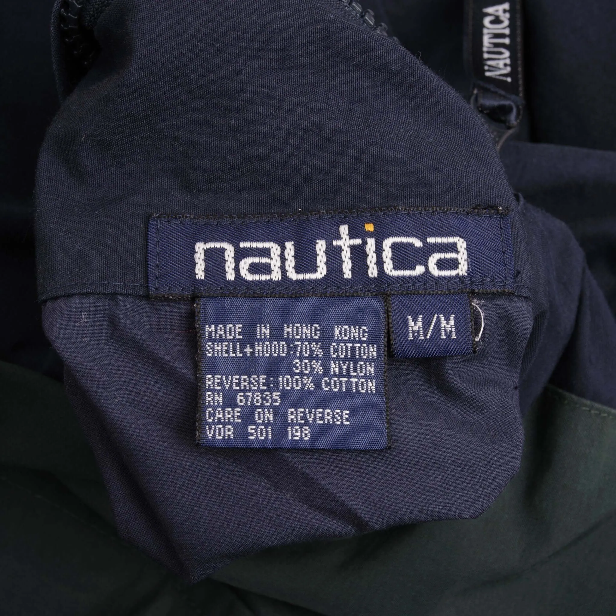 VINTAGE NAUTICA REVERSIBLE WINDBREAKER SAIL JACKET 1990S SIZE MEDIUM