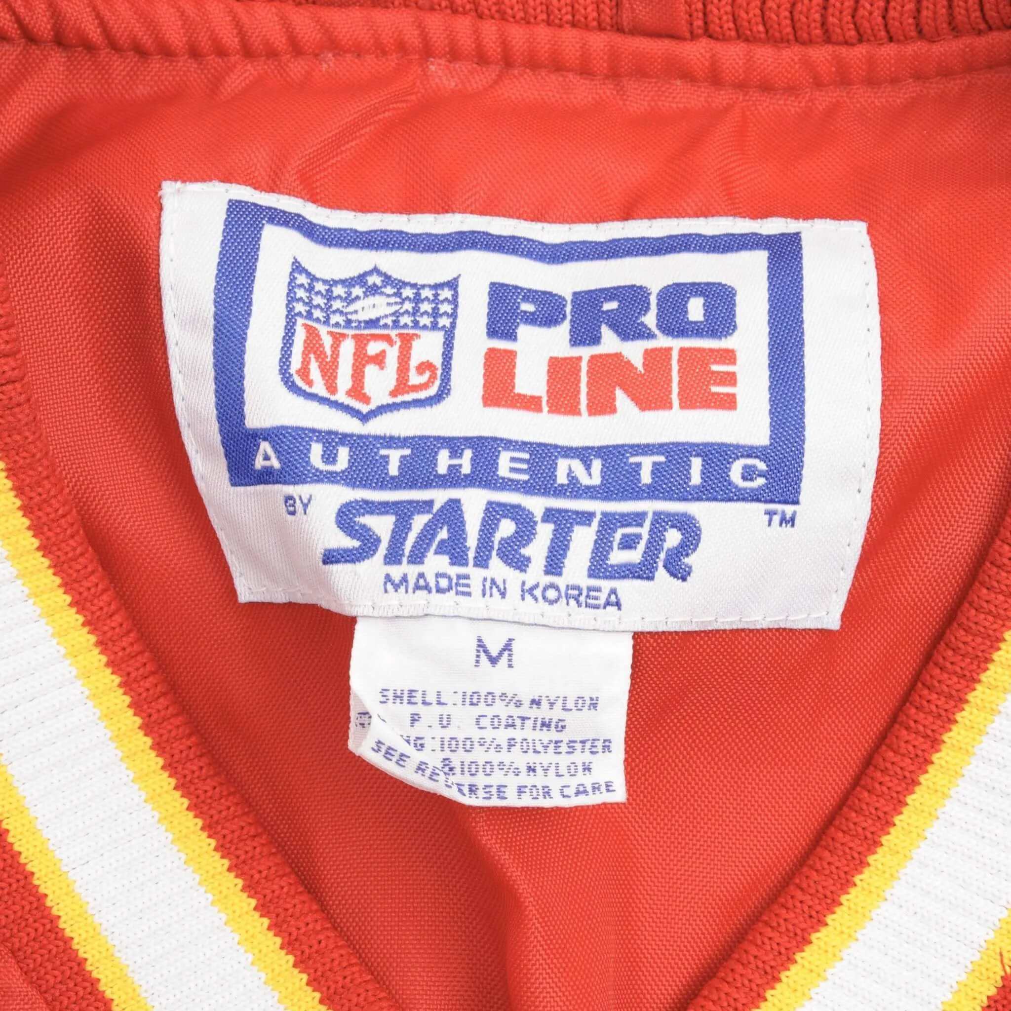 VINTAGE NFL KANSAS CITY CHIEFS PULLOVER WINDBREAKER JACKET 1990S SIZE MEDIUM