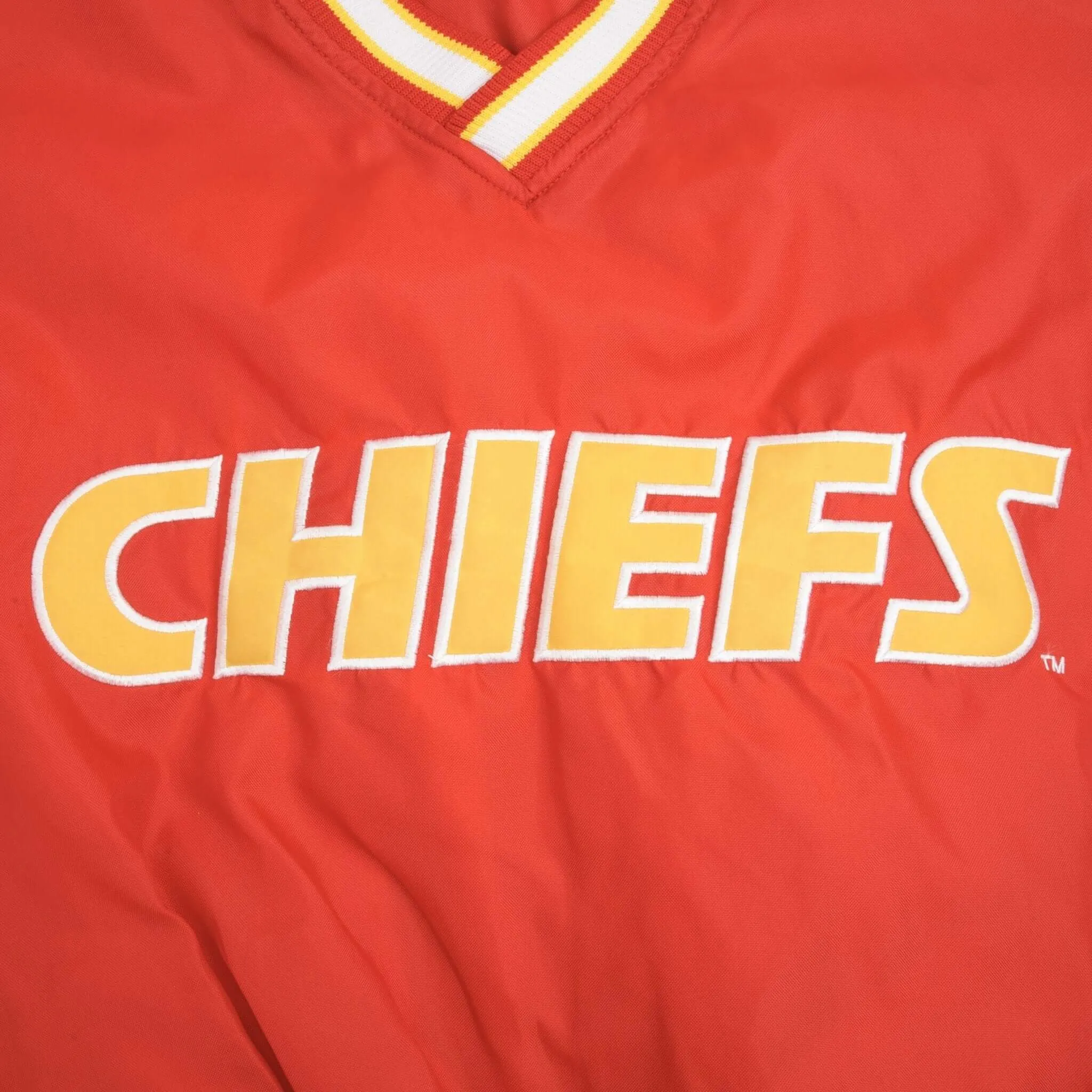 VINTAGE NFL KANSAS CITY CHIEFS PULLOVER WINDBREAKER JACKET 1990S SIZE MEDIUM