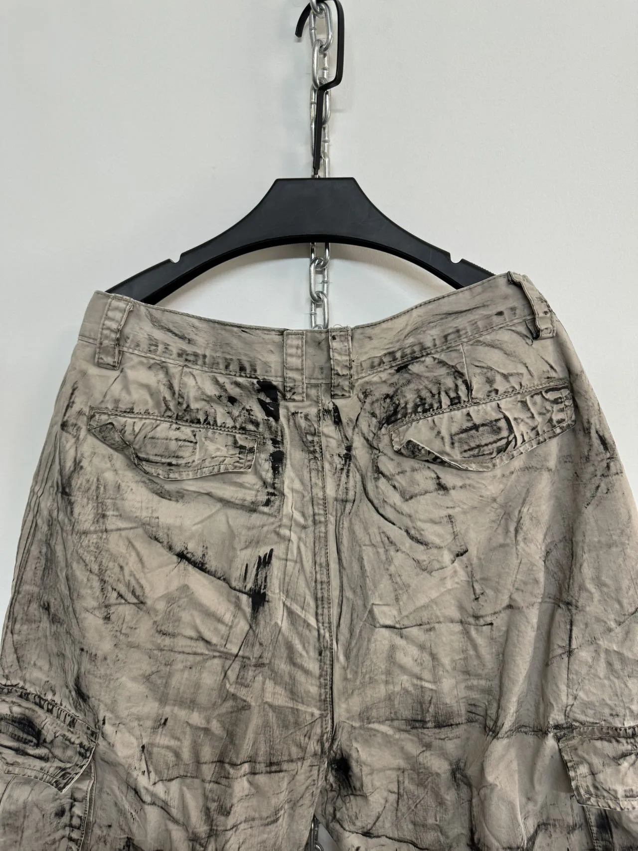 Washed Loose Fit Cargo Shorts