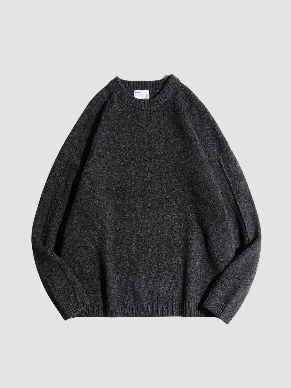 WLS Japanese Retro Solid Loose Sweater