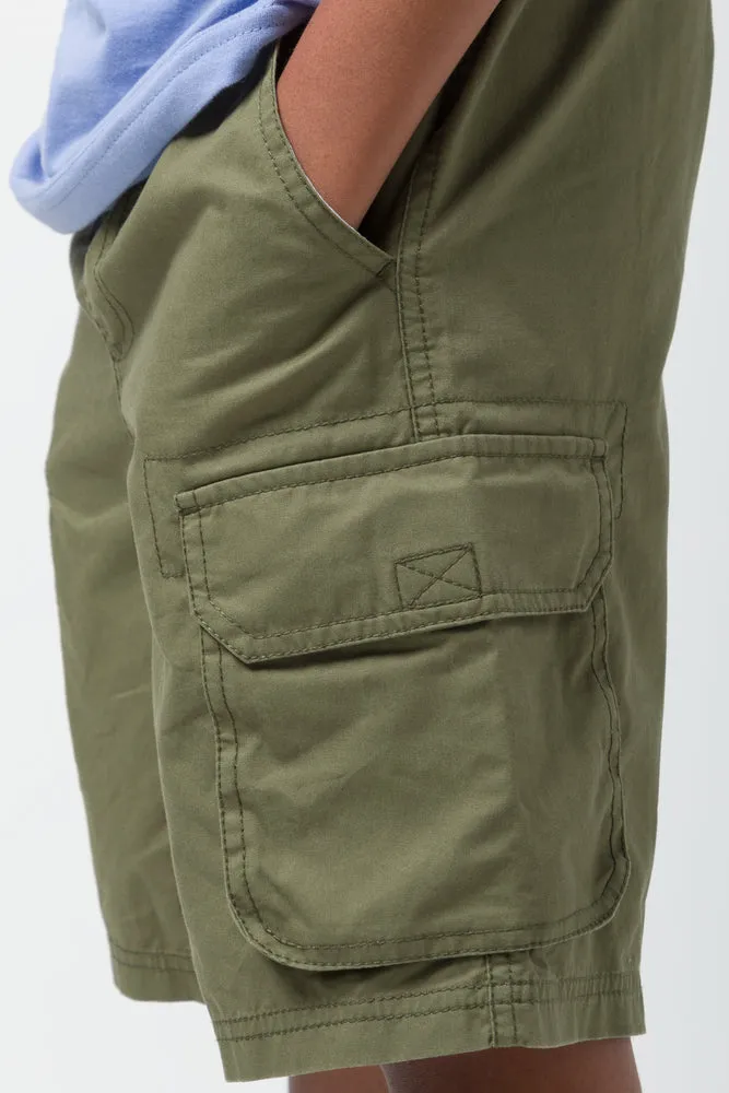 Woven Styled Cargo Shorts Khaki